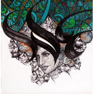 Abdullah Ali, 48 x 48 Inch, Acrylic on Canvas, Figurative Painting, AC-ADA-026